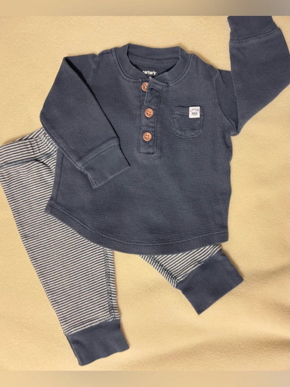 16 pcs Baby Boy Clothes Fox Raccoon Puppy Stripes Plaid 6m Grey White Blue Red